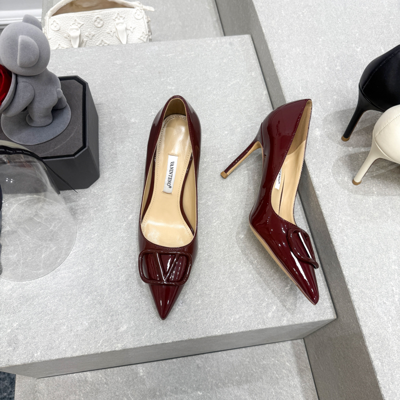 Pointed Toe Wine Red Patent Leather High Heel Single Shoes for Women - 2025 New Style, Sexy Look, Chic Fashion Footwear Pointed Toe Wine Red Patent Leather High Heel Single Shoes for Women - 2025 New Style, Sexy Look, Chic Fashion Footwear