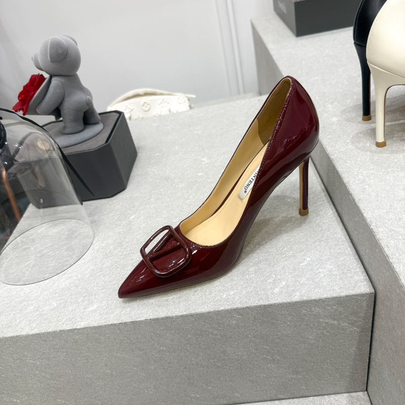 Pointed Toe Wine Red Patent Leather High Heel Single Shoes for Women - 2025 New Style, Sexy Look, Chic Fashion Footwear
