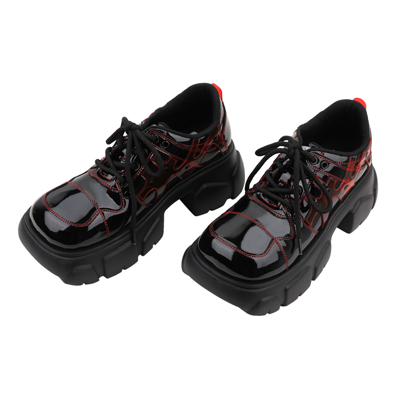 Punk Thick-Soled Dad Shoes for Women, Height-Increasing Leather Casual Sneakers, 2025 Spring/Summer Trendy Footwear