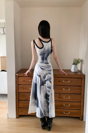 Quick Outfits, Modest Fashion Outfits Ideas Abstract Maxi Dress