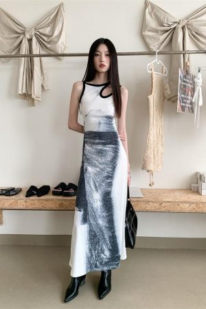 Quick Outfits, Modest Fashion Outfits Ideas Abstract Maxi Dress