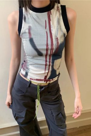 Quick Outfits, Modest Fashion Outfits Ideas Abstract Printed Tank Top