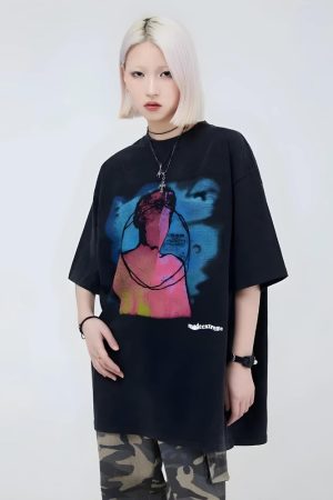 Quick Outfits, Modest Fashion Outfits Ideas Abstract Tee
