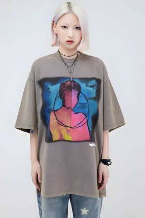 Quick Outfits, Modest Fashion Outfits Ideas Abstract Tee