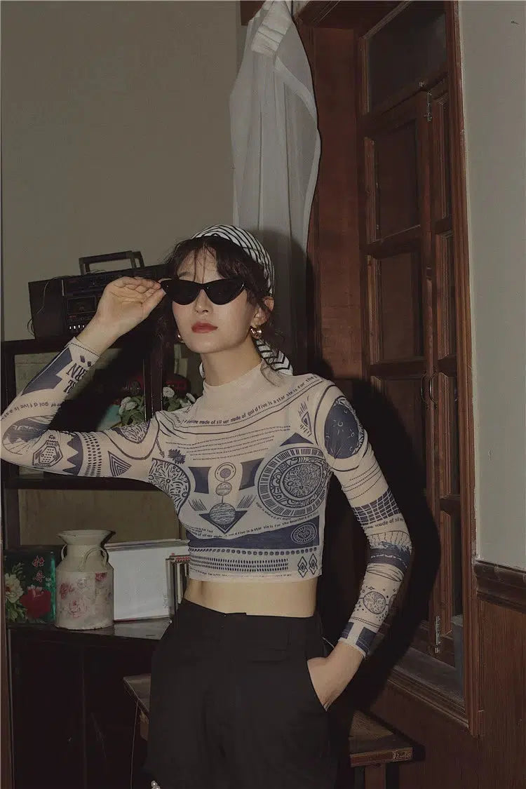 Quick Outfits, Modest Fashion Outfits Ideas Ancient Egyptian Mystique Symbol Crop Top