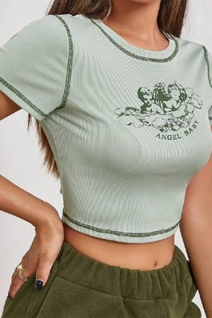 Quick Outfits, Modest Fashion Outfits Ideas Angel Baby Tee