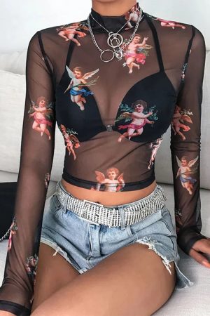 Quick Outfits, Modest Fashion Outfits Ideas Angels Sheer Top