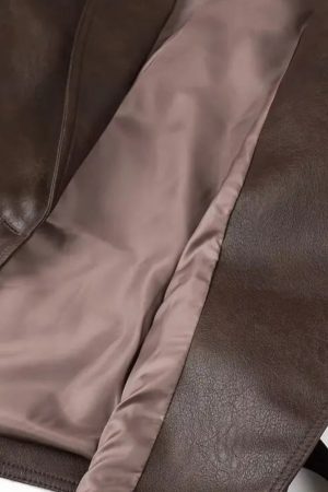 Quick Outfits, Modest Fashion Outfits Ideas Asymmetric Faux Leather Jacket