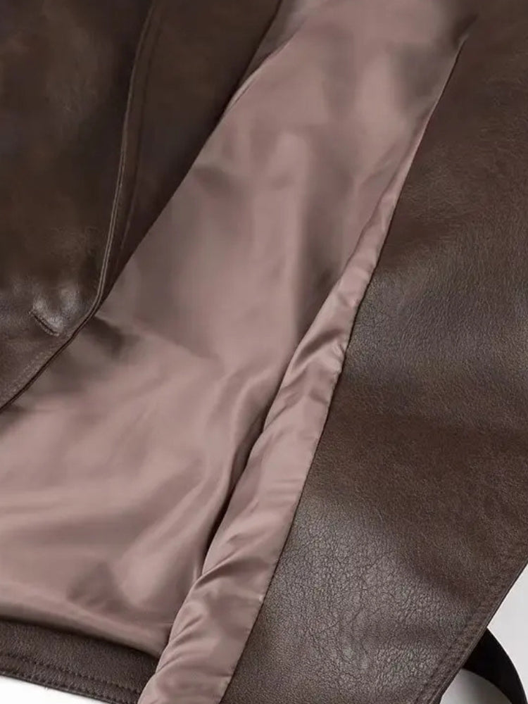 Quick Outfits, Modest Fashion Outfits Ideas Asymmetric Faux Leather Jacket Quick Outfits, Modest Fashion Outfits Ideas Asymmetric Faux Leather Jacket