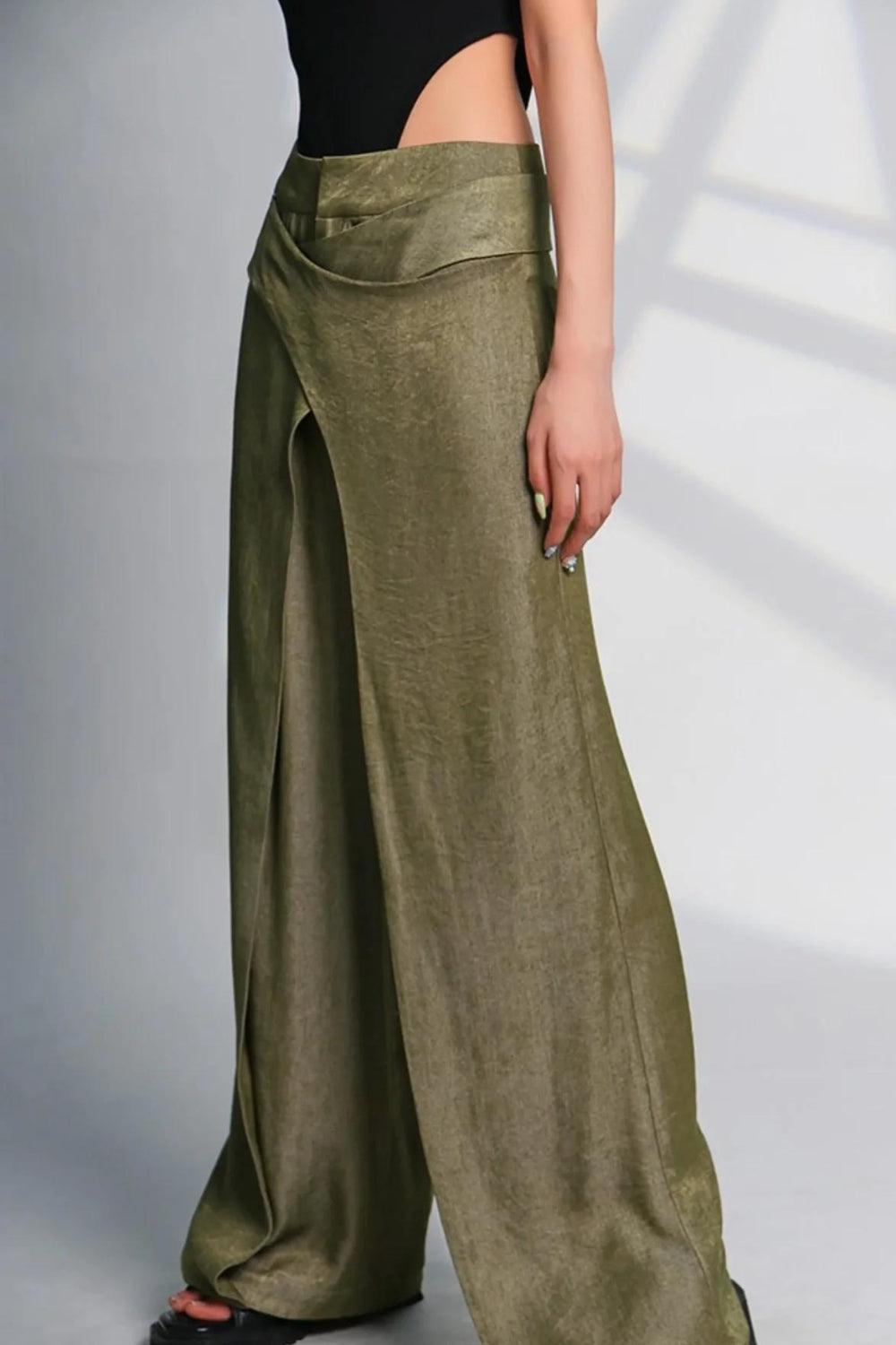 Quick Outfits, Modest Fashion Outfits Ideas Asymmetrical Design Wide Leg Pants