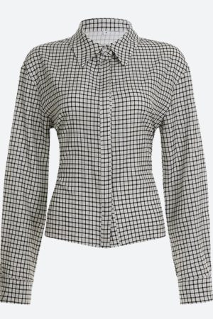 Quick Outfits, Modest Fashion Outfits Ideas Back Tie Plaid Shirt