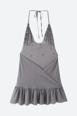 Quick Outfits, Modest Fashion Outfits Ideas Backless Button Mini Dress