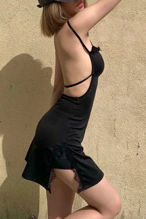 Quick Outfits, Modest Fashion Outfits Ideas Baddie Backless Slit Mini Dress