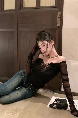 Quick Outfits, Modest Fashion Outfits Ideas Baddie Butterfly Off Shoulder Top