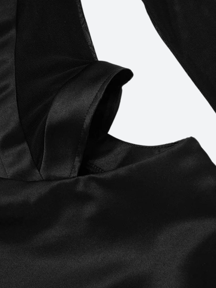 Quick Outfits, Modest Fashion Outfits Ideas Baddie Cut Out Sheer Mini Dress Quick Outfits, Modest Fashion Outfits Ideas Baddie Cut Out Sheer Mini Dress