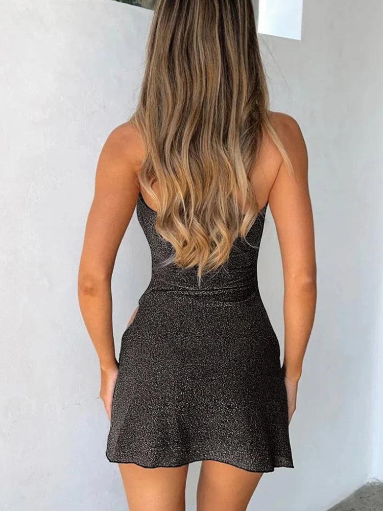 Quick Outfits, Modest Fashion Outfits Ideas Baddie Glitter High Slit Mini Dress Quick Outfits, Modest Fashion Outfits Ideas Baddie Glitter High Slit Mini Dress