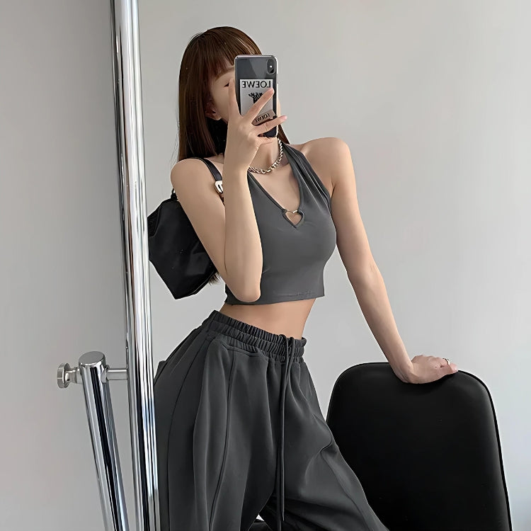 Quick Outfits, Modest Fashion Outfits Ideas Baddie Heart Ring Halter Top Quick Outfits, Modest Fashion Outfits Ideas Baddie Heart Ring Halter Top