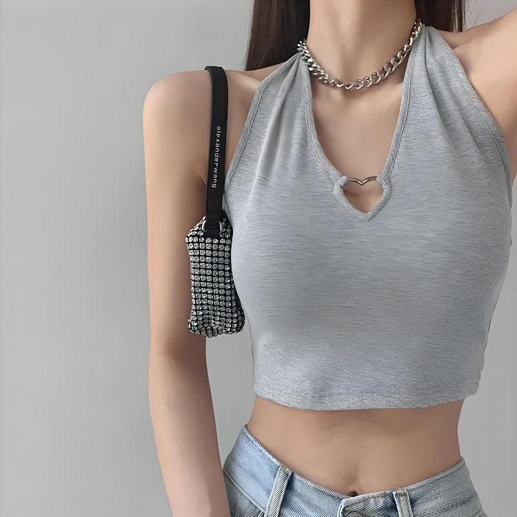 Quick Outfits, Modest Fashion Outfits Ideas Baddie Heart Ring Halter Top Quick Outfits, Modest Fashion Outfits Ideas Baddie Heart Ring Halter Top