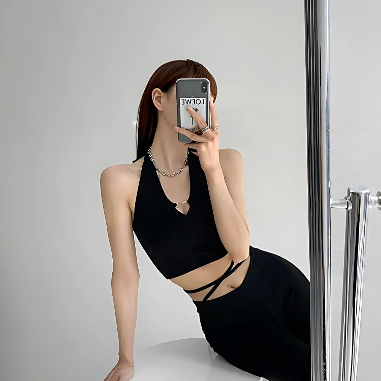 Quick Outfits, Modest Fashion Outfits Ideas Baddie Heart Ring Halter Top Quick Outfits, Modest Fashion Outfits Ideas Baddie Heart Ring Halter Top