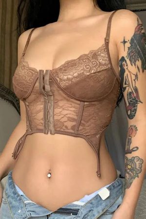 Quick Outfits, Modest Fashion Outfits Ideas Baddie Lace Crop Corset Top