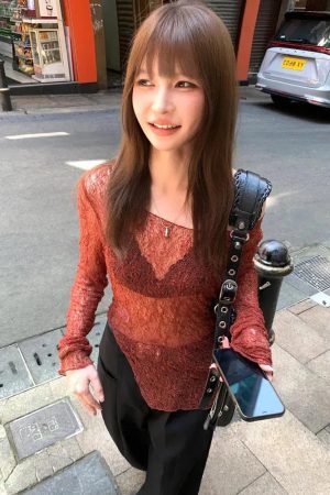 Quick Outfits, Modest Fashion Outfits Ideas Baddie Lace Sheer Top