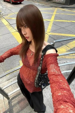 Quick Outfits, Modest Fashion Outfits Ideas Baddie Lace Sheer Top