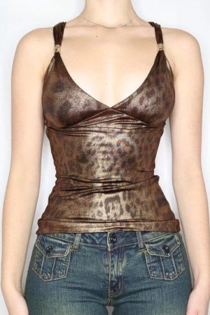 Quick Outfits, Modest Fashion Outfits Ideas Baddie Leopard Backless Top