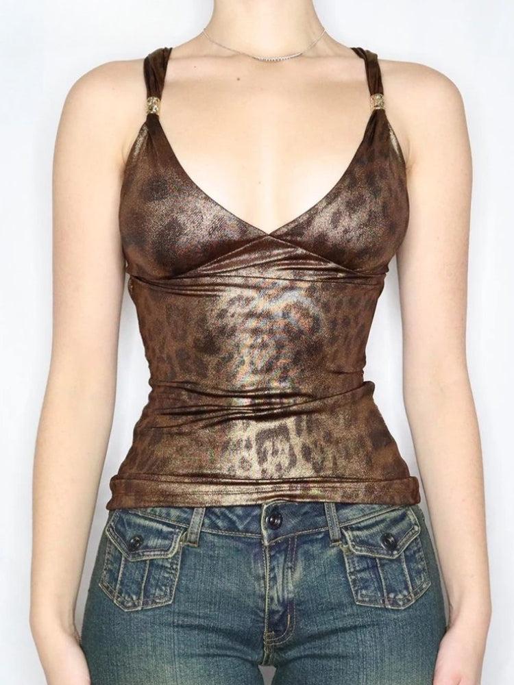 Quick Outfits, Modest Fashion Outfits Ideas Baddie Leopard Backless Top Quick Outfits, Modest Fashion Outfits Ideas Baddie Leopard Backless Top