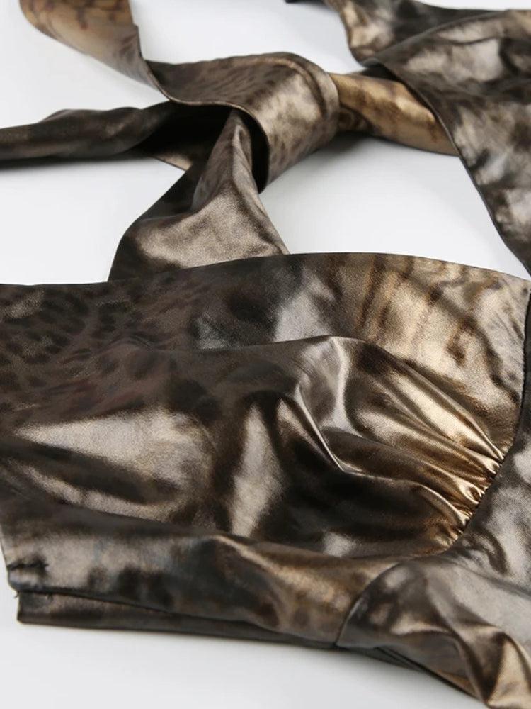 Quick Outfits, Modest Fashion Outfits Ideas Baddie Leopard Backless Top Quick Outfits, Modest Fashion Outfits Ideas Baddie Leopard Backless Top