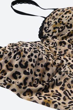 Quick Outfits, Modest Fashion Outfits Ideas Baddie Leopard Mesh Top