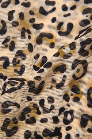 Quick Outfits, Modest Fashion Outfits Ideas Baddie Leopard Mesh Top