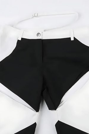 Quick Outfits, Modest Fashion Outfits Ideas Baddie Patchwork Cut-Out Festival Pants