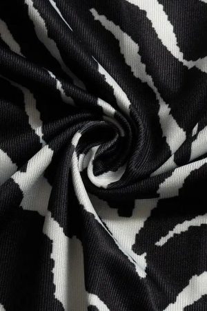 Quick Outfits, Modest Fashion Outfits Ideas Baddie Zebra Backless Crop Top