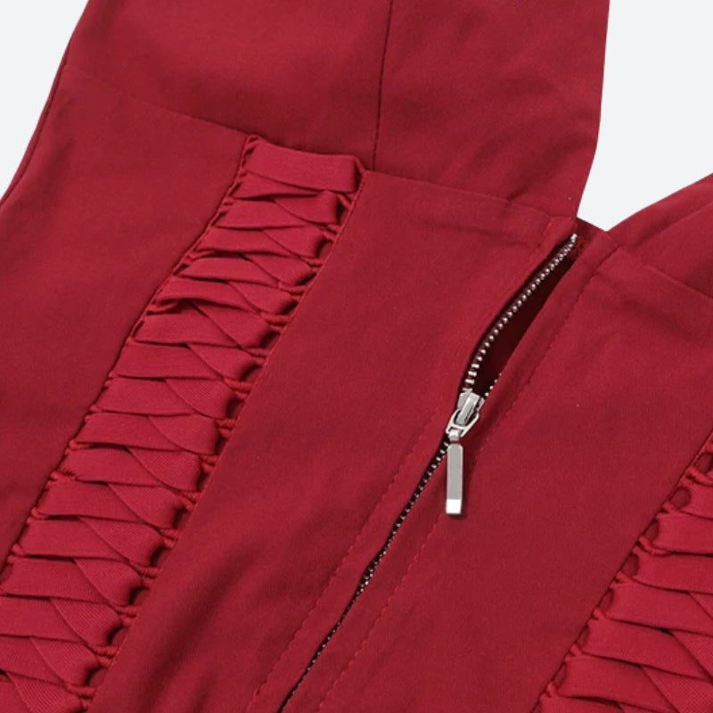 Quick Outfits, Modest Fashion Outfits Ideas Baddie Zip Up Halter Top Quick Outfits, Modest Fashion Outfits Ideas Baddie Zip Up Halter Top