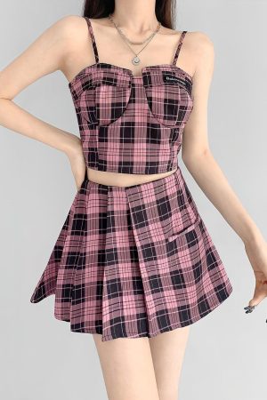 Quick Outfits, Modest Fashion Outfits Ideas Barbie Mini Skirt & Crop Top Two Piece Set