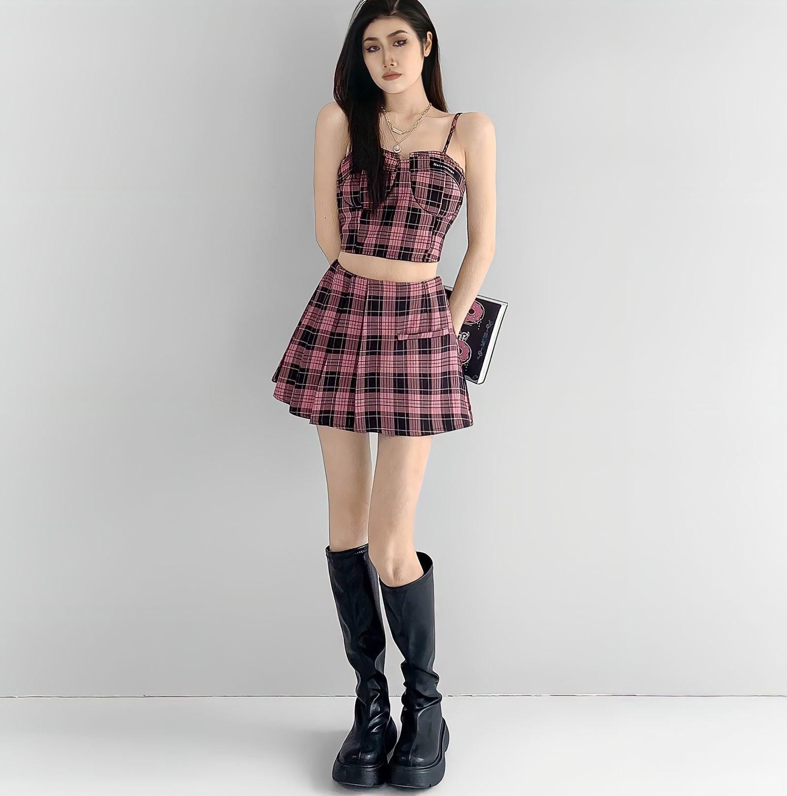 Quick Outfits, Modest Fashion Outfits Ideas Barbie Mini Skirt & Crop Top Two Piece Set Quick Outfits, Modest Fashion Outfits Ideas Barbie Mini Skirt & Crop Top Two Piece Set