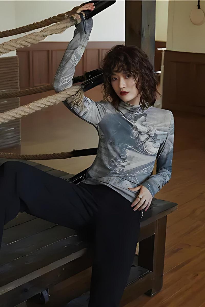 Quick Outfits, Modest Fashion Outfits Ideas Baroque High Neck Fitted Top Quick Outfits, Modest Fashion Outfits Ideas Baroque High Neck Fitted Top