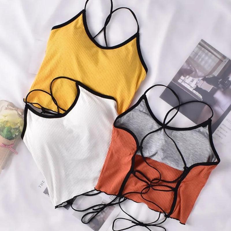 Quick Outfits, Modest Fashion Outfits Ideas Basic Corduroy Backless Crop Top Quick Outfits, Modest Fashion Outfits Ideas Basic Corduroy Backless Crop Top