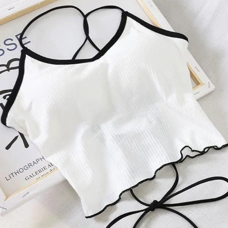 Quick Outfits, Modest Fashion Outfits Ideas Basic Corduroy Backless Crop Top Quick Outfits, Modest Fashion Outfits Ideas Basic Corduroy Backless Crop Top