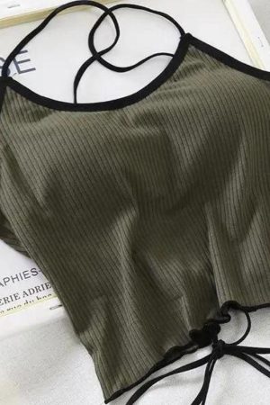 Quick Outfits, Modest Fashion Outfits Ideas Basic Corduroy Backless Crop Top