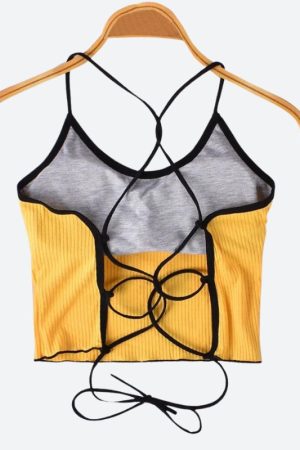 Quick Outfits, Modest Fashion Outfits Ideas Basic Corduroy Backless Crop Top