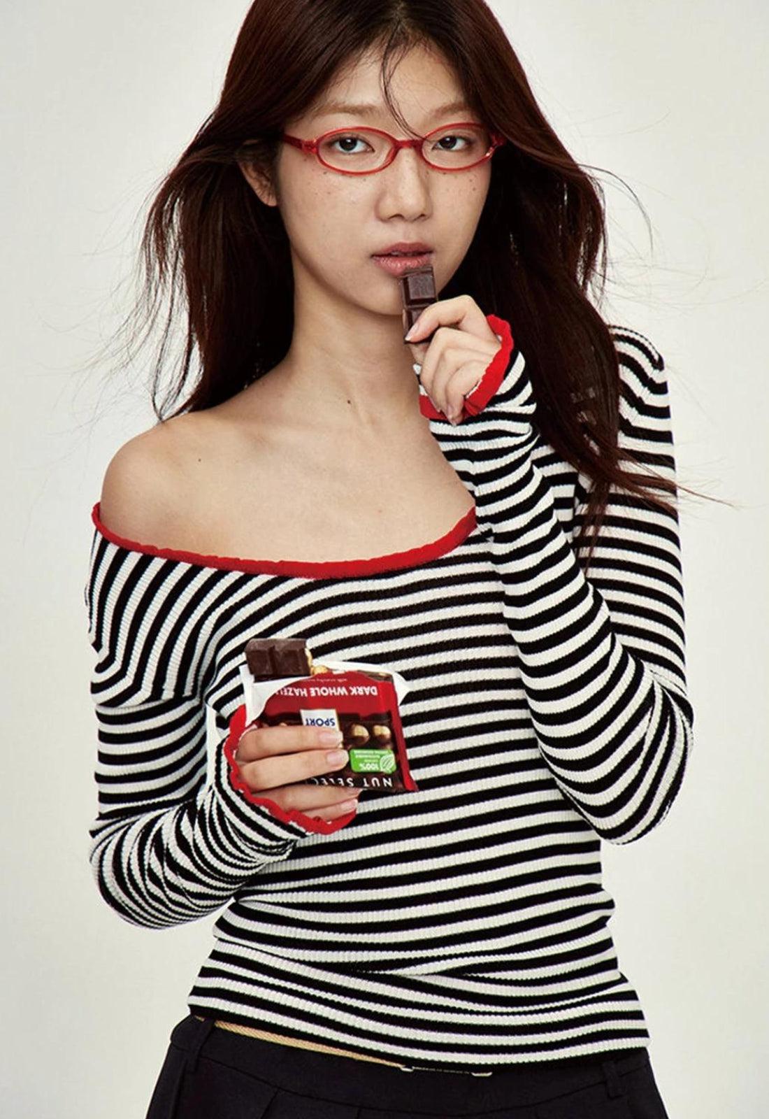 Quick Outfits, Modest Fashion Outfits Ideas Basic Striped Scoop Neckline Top Quick Outfits, Modest Fashion Outfits Ideas Basic Striped Scoop Neckline Top