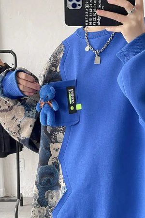 Quick Outfits, Modest Fashion Outfits Ideas Bear Printed Sweater