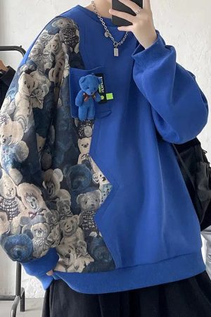 Quick Outfits, Modest Fashion Outfits Ideas Bear Printed Sweater