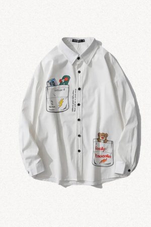 Quick Outfits, Modest Fashion Outfits Ideas Bear & Skateboard Detailed Shirt