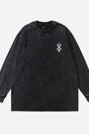 Quick Outfits, Modest Fashion Outfits Ideas Berserk Printed Distressed Unisex Sweatshirt