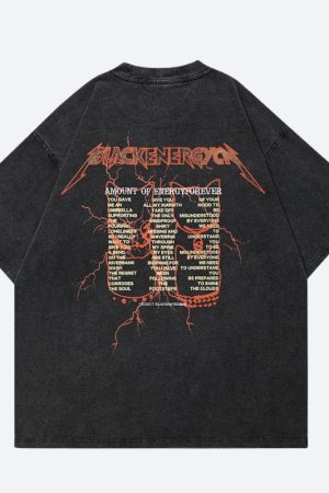 Quick Outfits, Modest Fashion Outfits Ideas Black Energy Cat Band Tee