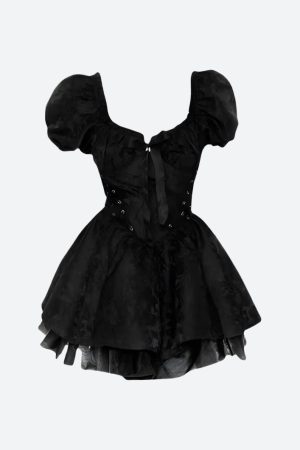 Quick Outfits, Modest Fashion Outfits Ideas Black Princess Mini Dress