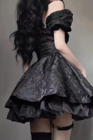 Quick Outfits, Modest Fashion Outfits Ideas Black Princess Mini Dress