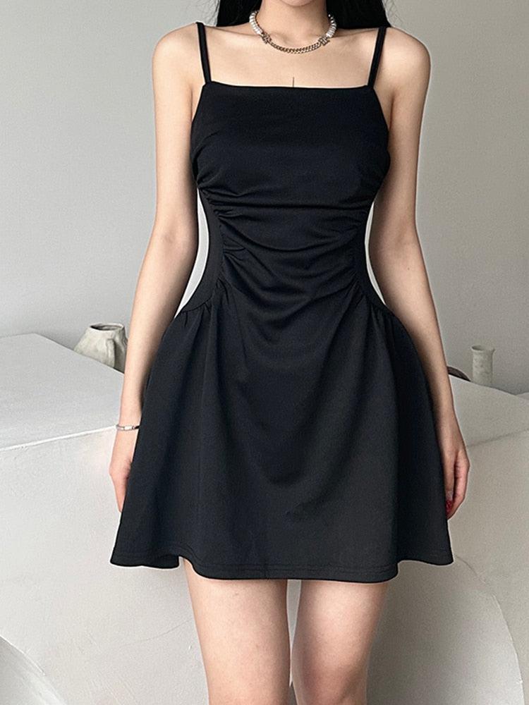 Quick Outfits, Modest Fashion Outfits Ideas Black Sleeveless Mini Dress Quick Outfits, Modest Fashion Outfits Ideas Black Sleeveless Mini Dress